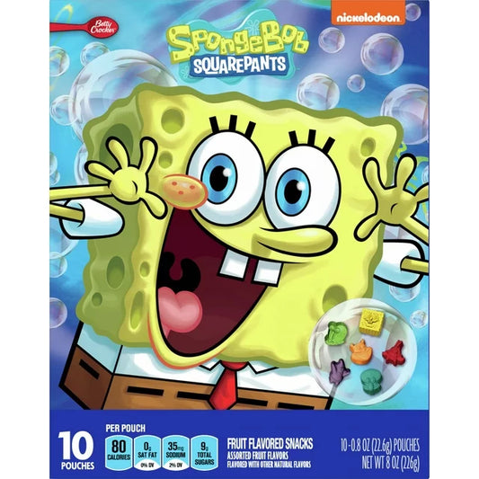 SpongeBob Squarepants Fruit Snacks 226g (10 pack) - SugarMomi